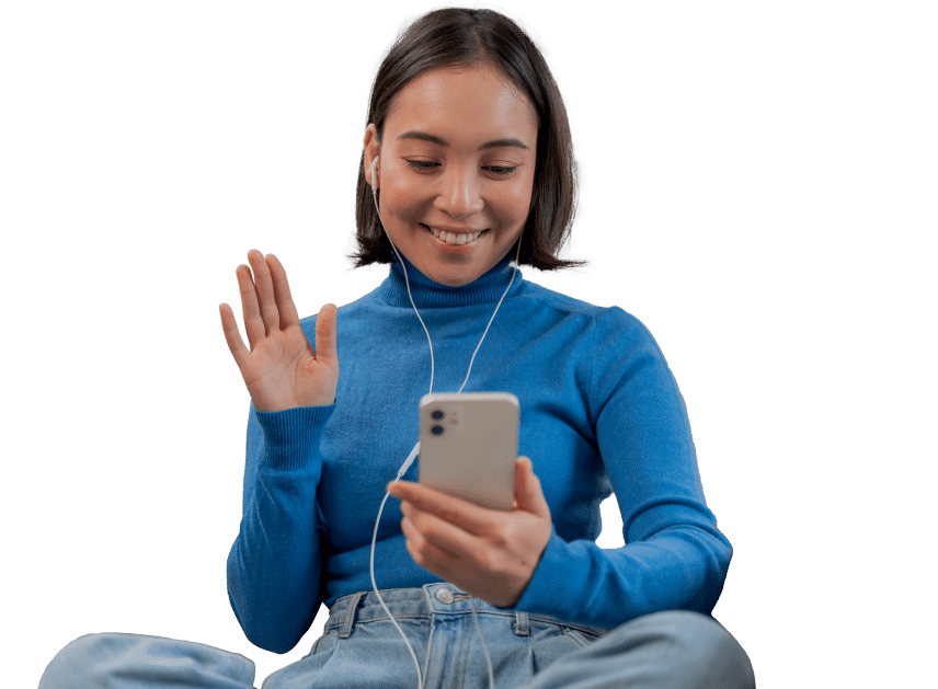 Woman with phone
